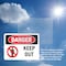 Signmission Keep Out Danger Sign, Plastic, 10in W x 7in L, 2PK OS-2PACK-DS-P-710-L-1399 - alternate 2